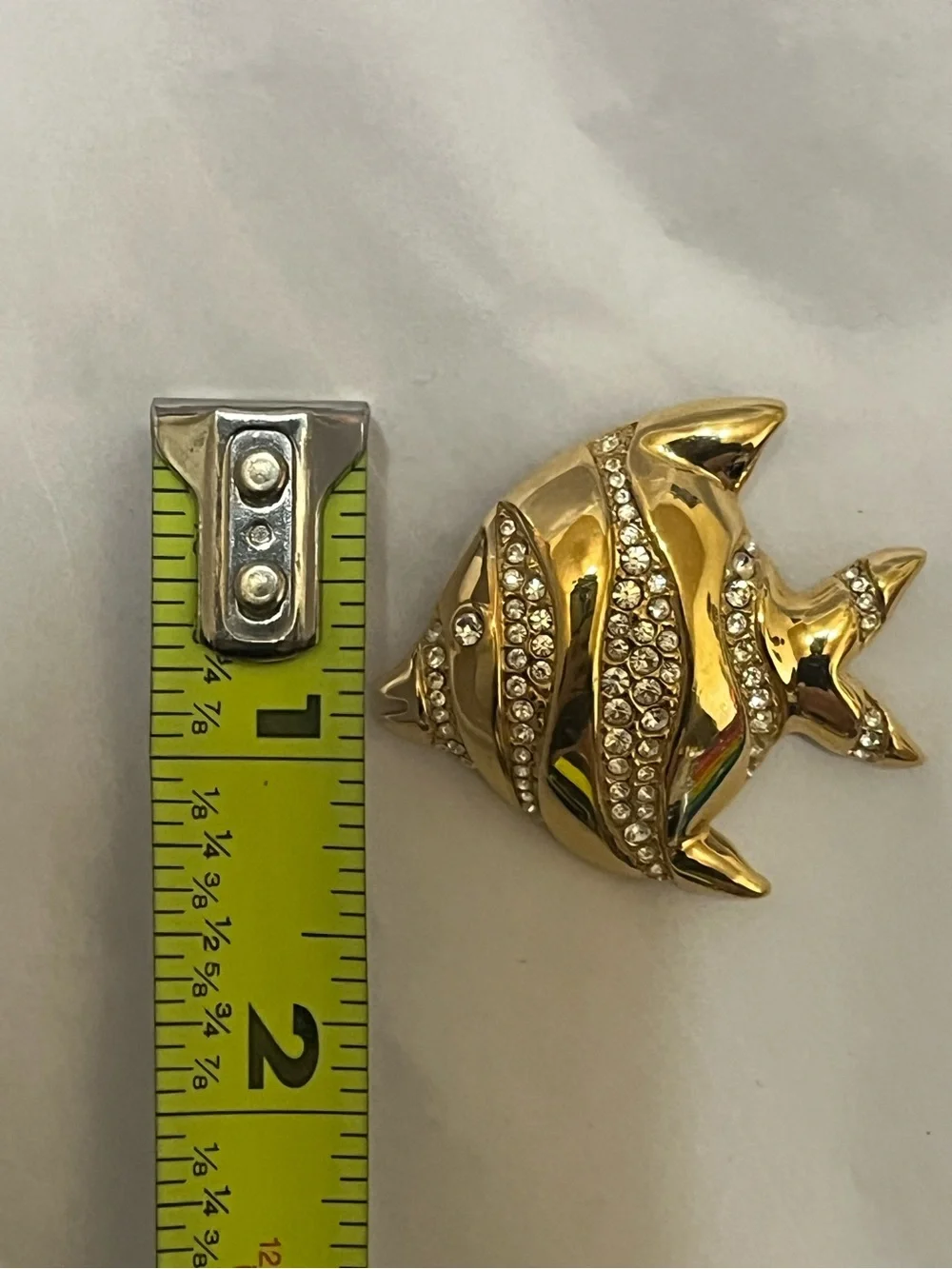Swarovski fish brooch